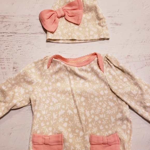 CLOUD ISLAND | Baby Girl NB Fall Outfit + Hat - Picture 2 of 2